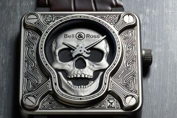 Replica Bell & Ross Instruments BR0192-Skull-Burn