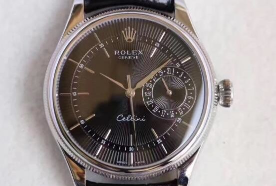 Replica Rolex Cellini Date 50519-0007 Fekete Tárcsás óra Fekete Tárcsás óra